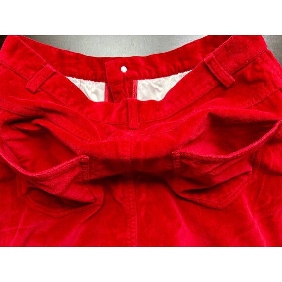 Vtg Tower Hill Collection Red Velvet Pants High Rise Made in Hong Kong Sz 12T - Picture 8 of 8